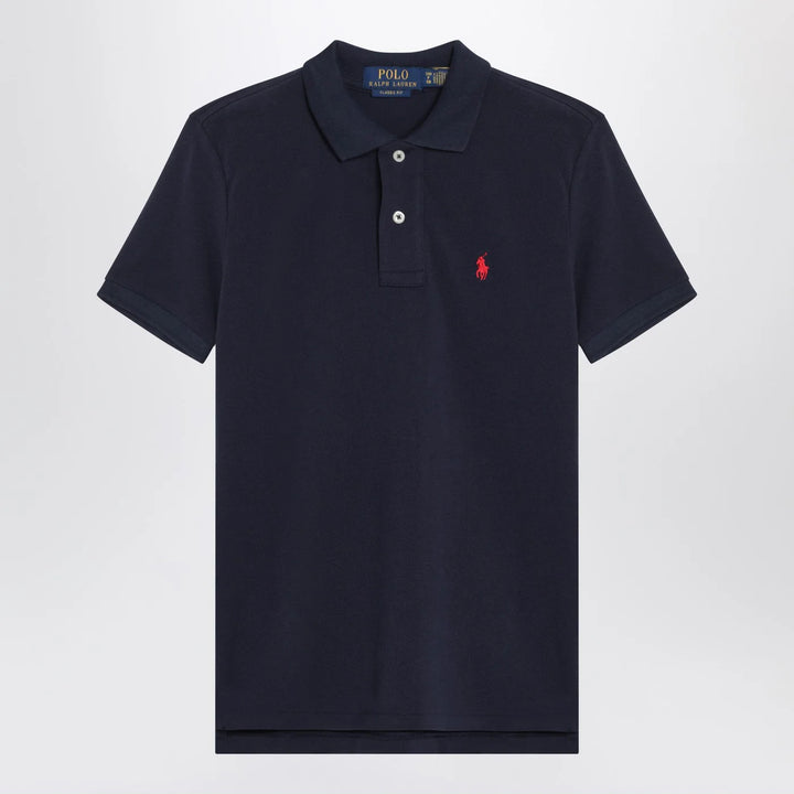 Polo Ralph Lauren - Navy blue cotton polo shirt with embroidered logo