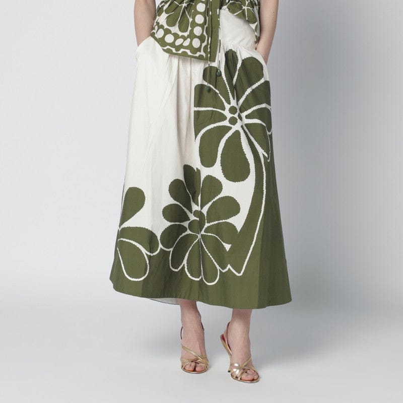 Skirts FARM Rio - Palermo maxi skirt with green print - L Brand