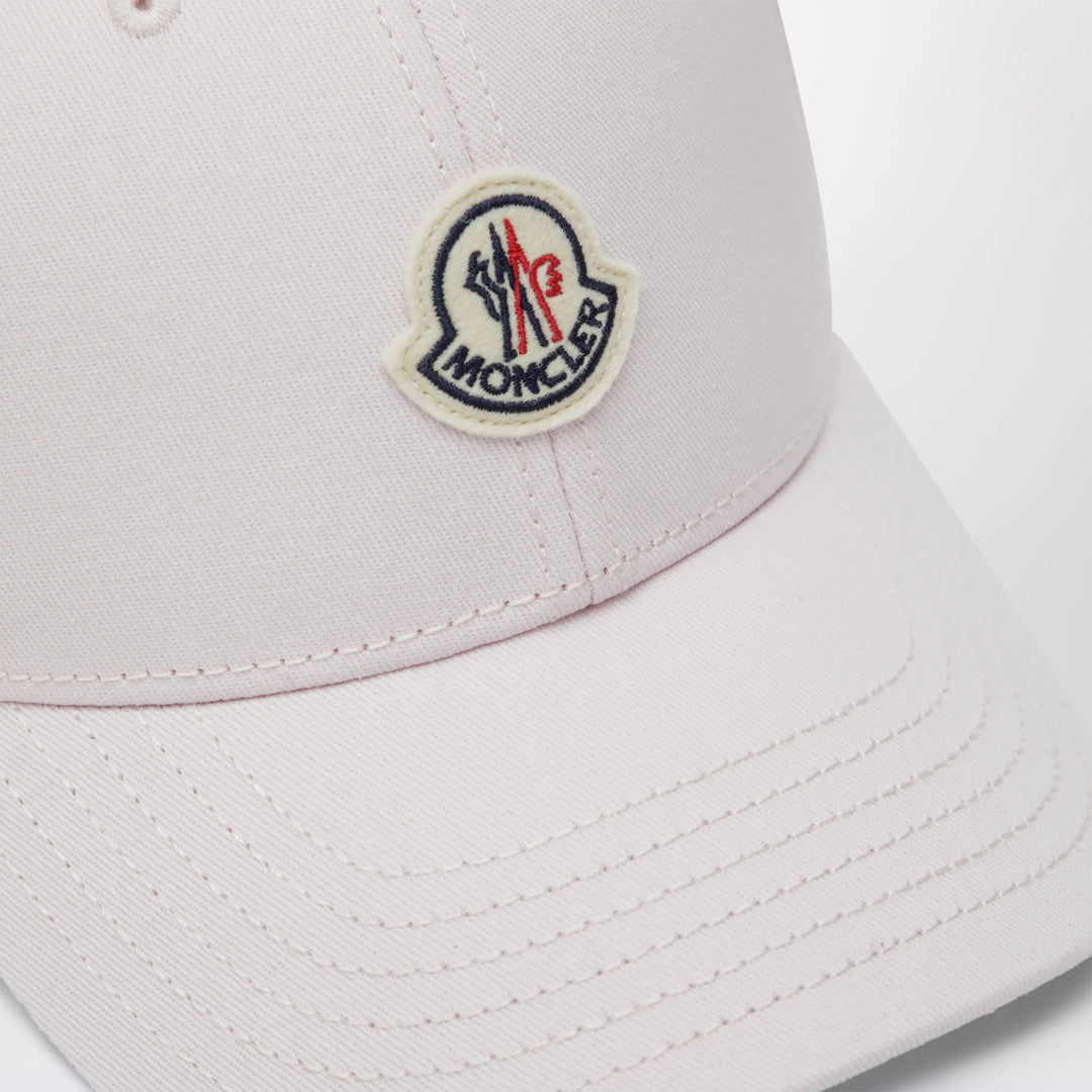 Moncler - Pink baseball cap with logo patch