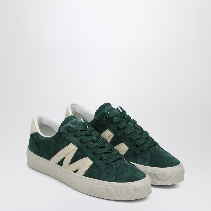 Moncler Green suede leather Monaco2 trainer