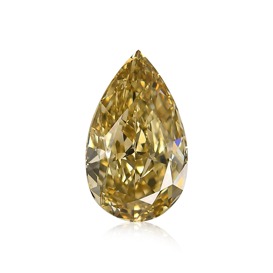 1.53 Carat Fancy Brownish Yellow Pear Diamond VS1 GIA