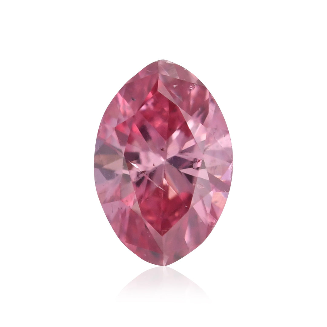 0.13 Carat Fancy Vivid Pink Marquise Diamond (I1) GIA