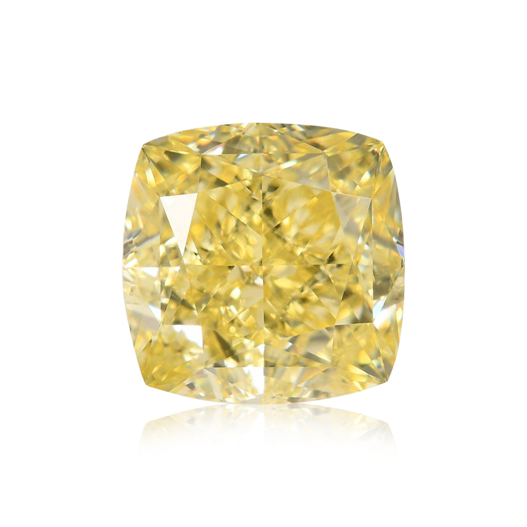 1.61 Carat Fancy Intense Yellow Cushion Diamond VS1 GIA