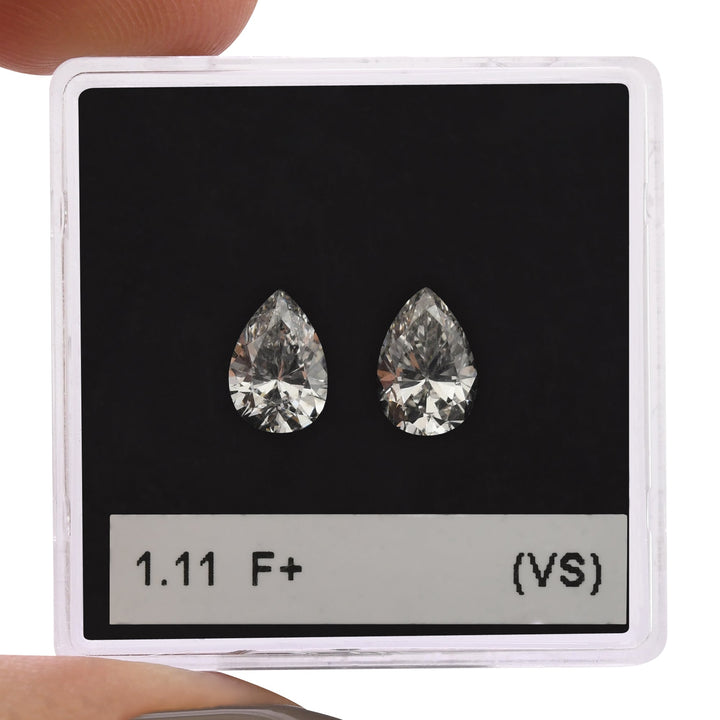 1.11 Carat F+ Pear Diamonds (VS)