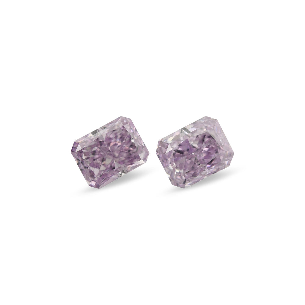 0.57 Carat Fancy Intense Pinkish Purple Radiant Diamonds VS2