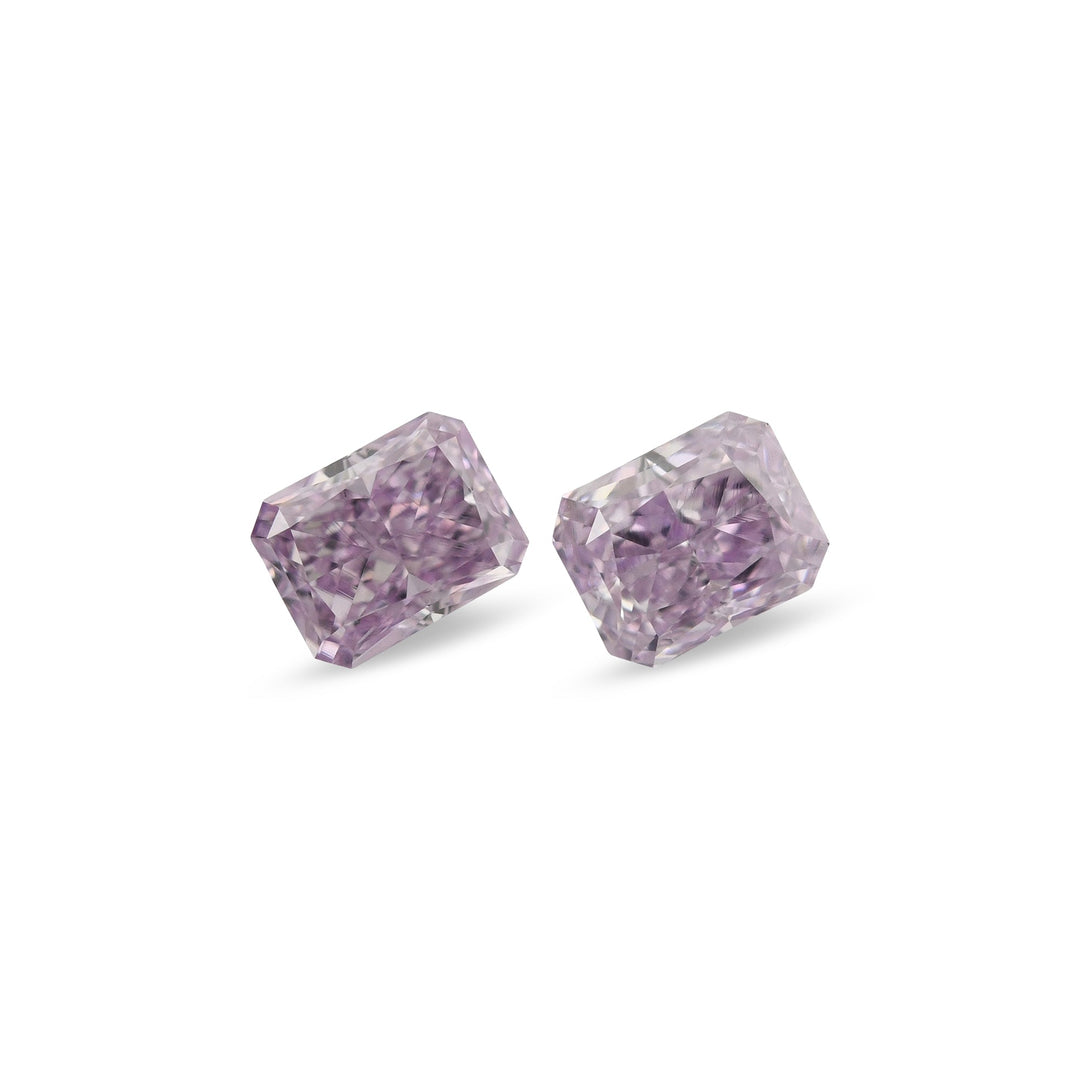 0.57 Carat Fancy Intense Pinkish Purple Radiant Diamonds VS2