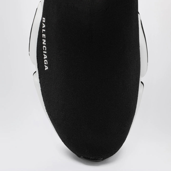 Balenciaga - Black mesh and white Speed Sneakers