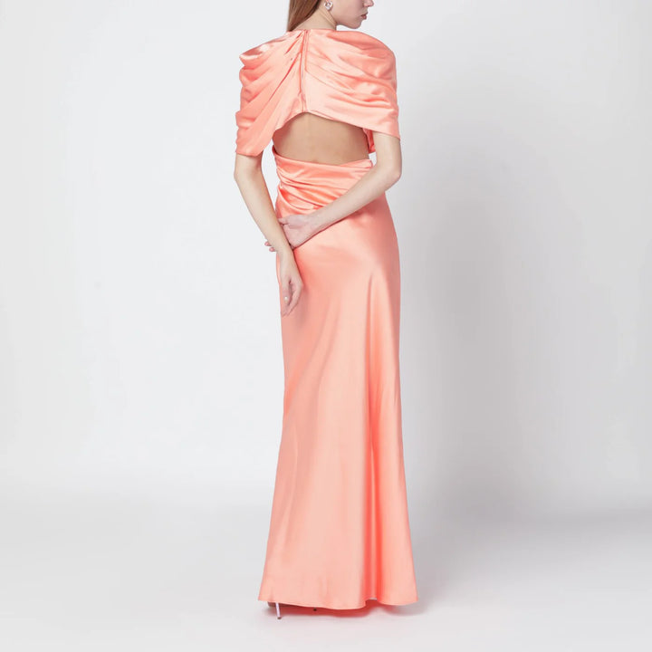 Stella McCartney - Pink shiny satin maxi dress