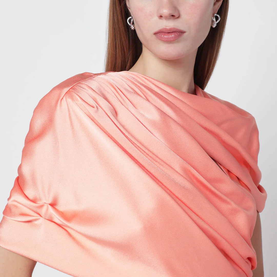 Stella McCartney - Pink shiny satin maxi dress