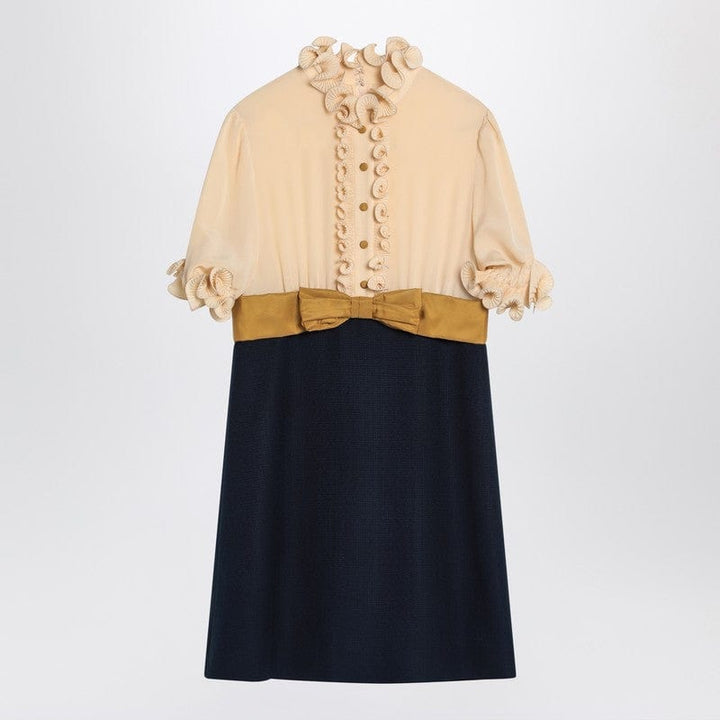 Dresses 42 Valentino Mini dress with ruffles and bow in silk Brand