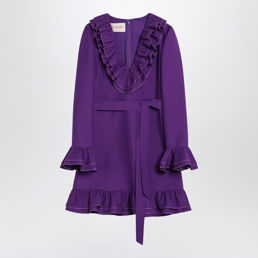 Dresses 44 Valentino Purple wool and silk mini dress Brand