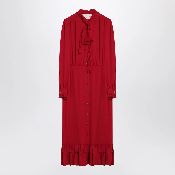 Valentino - Red dress with ruffled bow