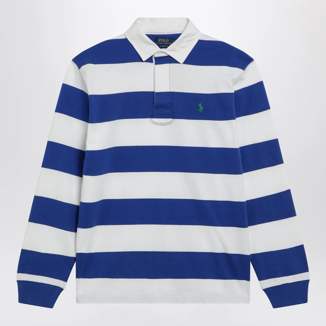 Polo Ralph Lauren - White/blue striped Classic Fit polo shirt
