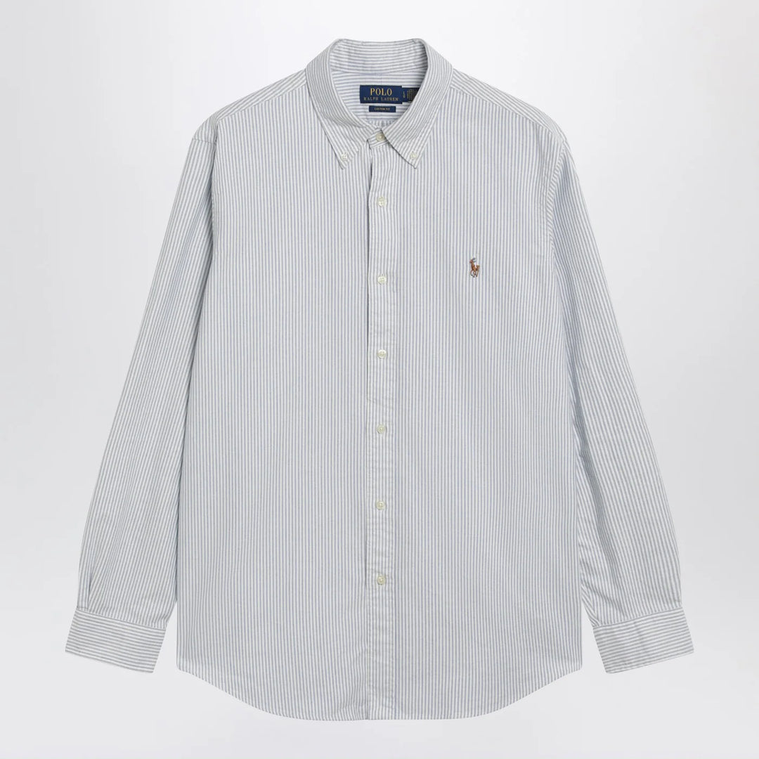 Polo Ralph Lauren - Light blue/white striped Oxford shirt Custom-fit