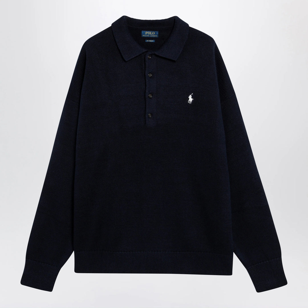 Polo Ralph Lauren - Navy blue polo sweater with flag motif