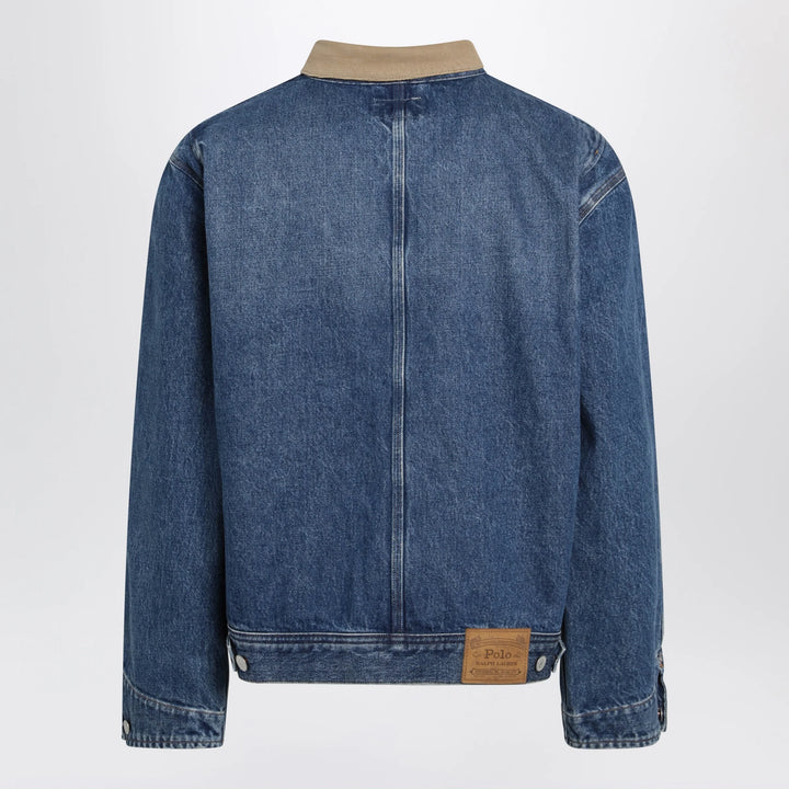 Polo Ralph Lauren - Blue denim jacket with ribbed collar