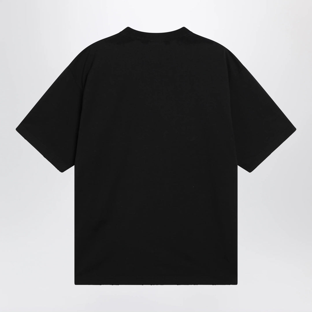 Balenciaga - Black oversized T-shirt with logo print