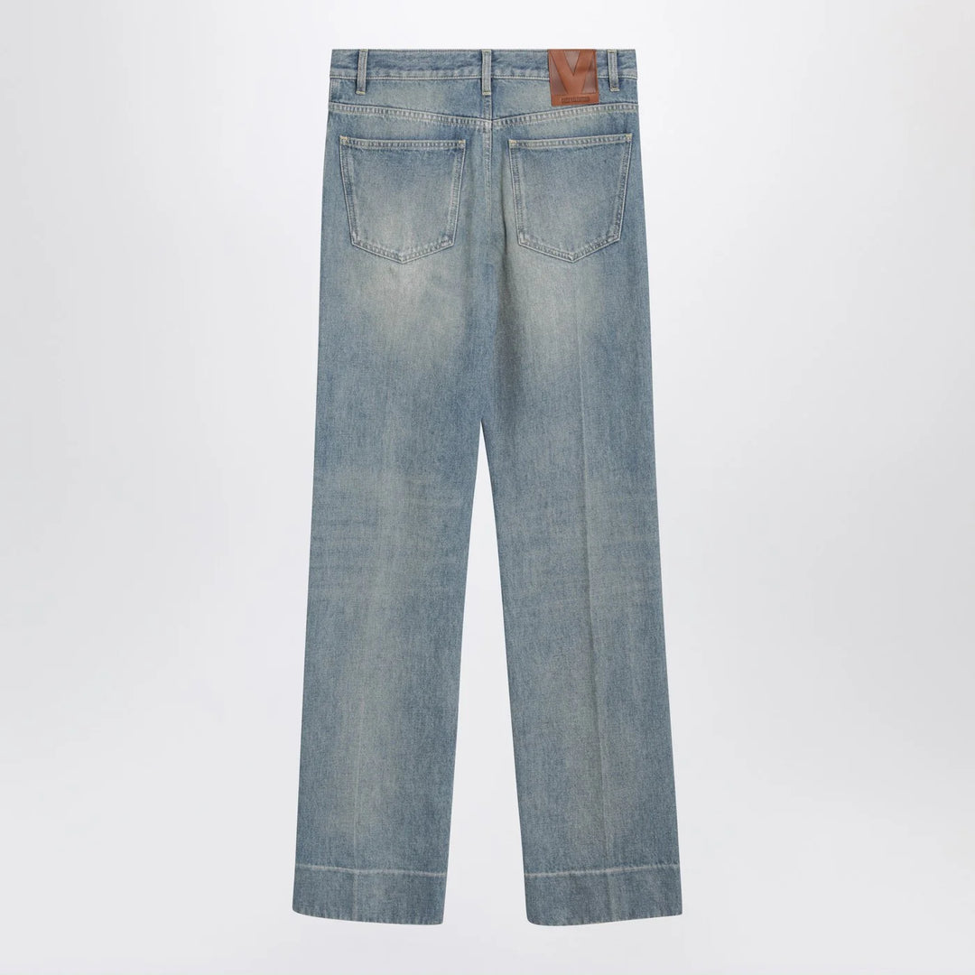 Valentino - Light blue washed-effect jeans