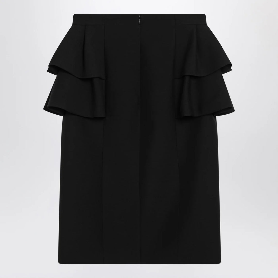 Valentino - Black skirt with ruffles on the sides
