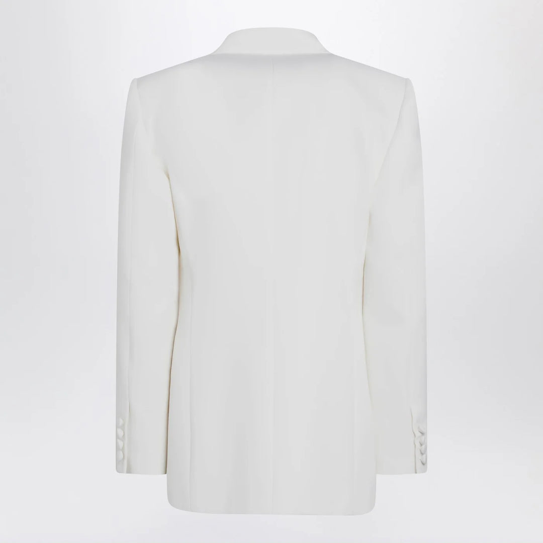 Valentino - Milk-colored double-breasted jacket in wool