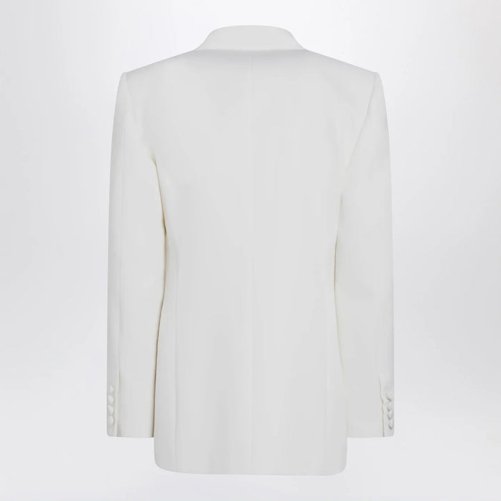 Valentino - Milk-colored double-breasted jacket in wool