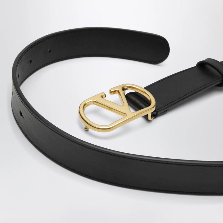 Valentino Garavani - VLogo Signature belt in smooth calf leather, black