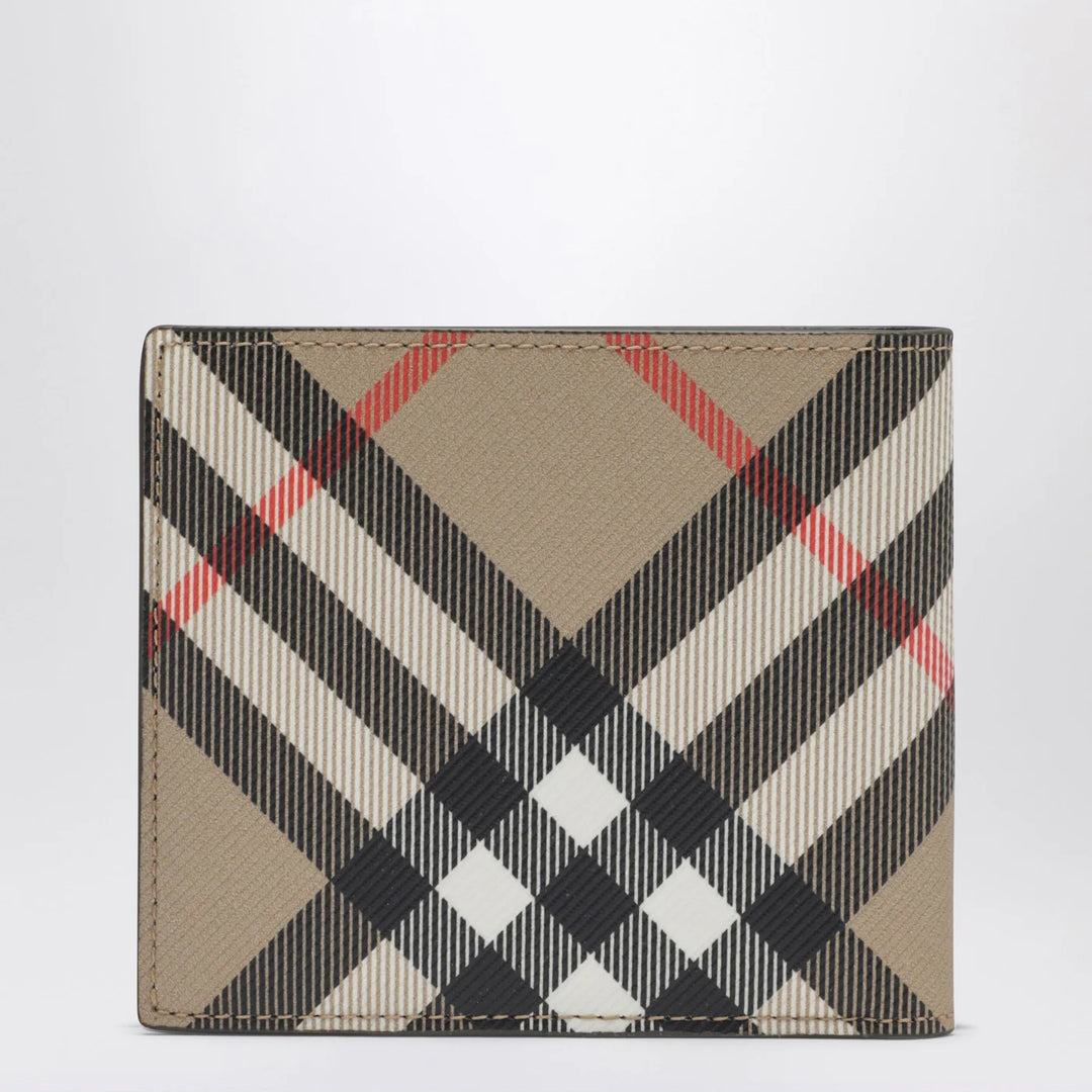 Burberry - Beige Check-pattern wallet