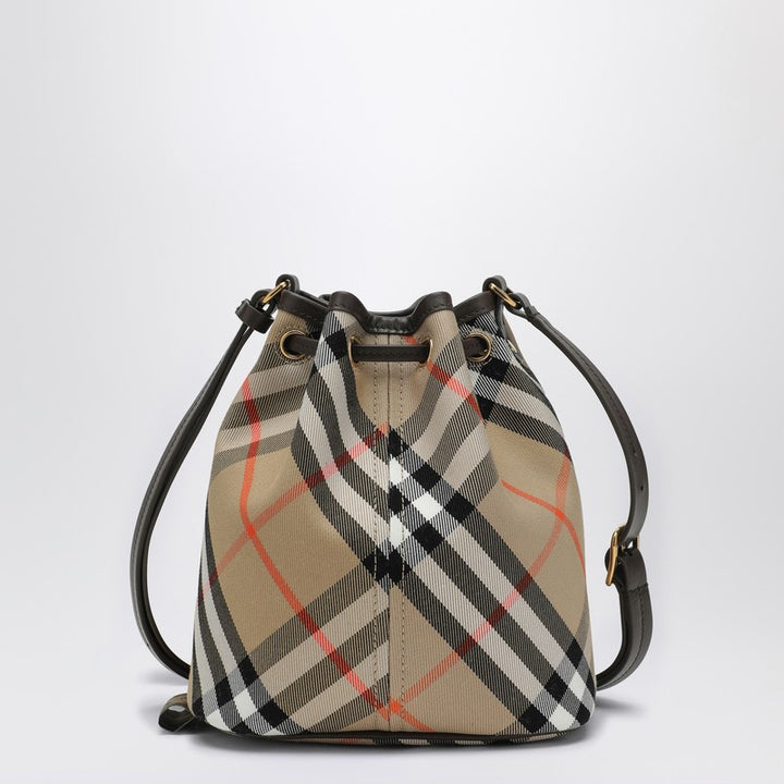 Burberry Small bucket with shoulder strap Check
