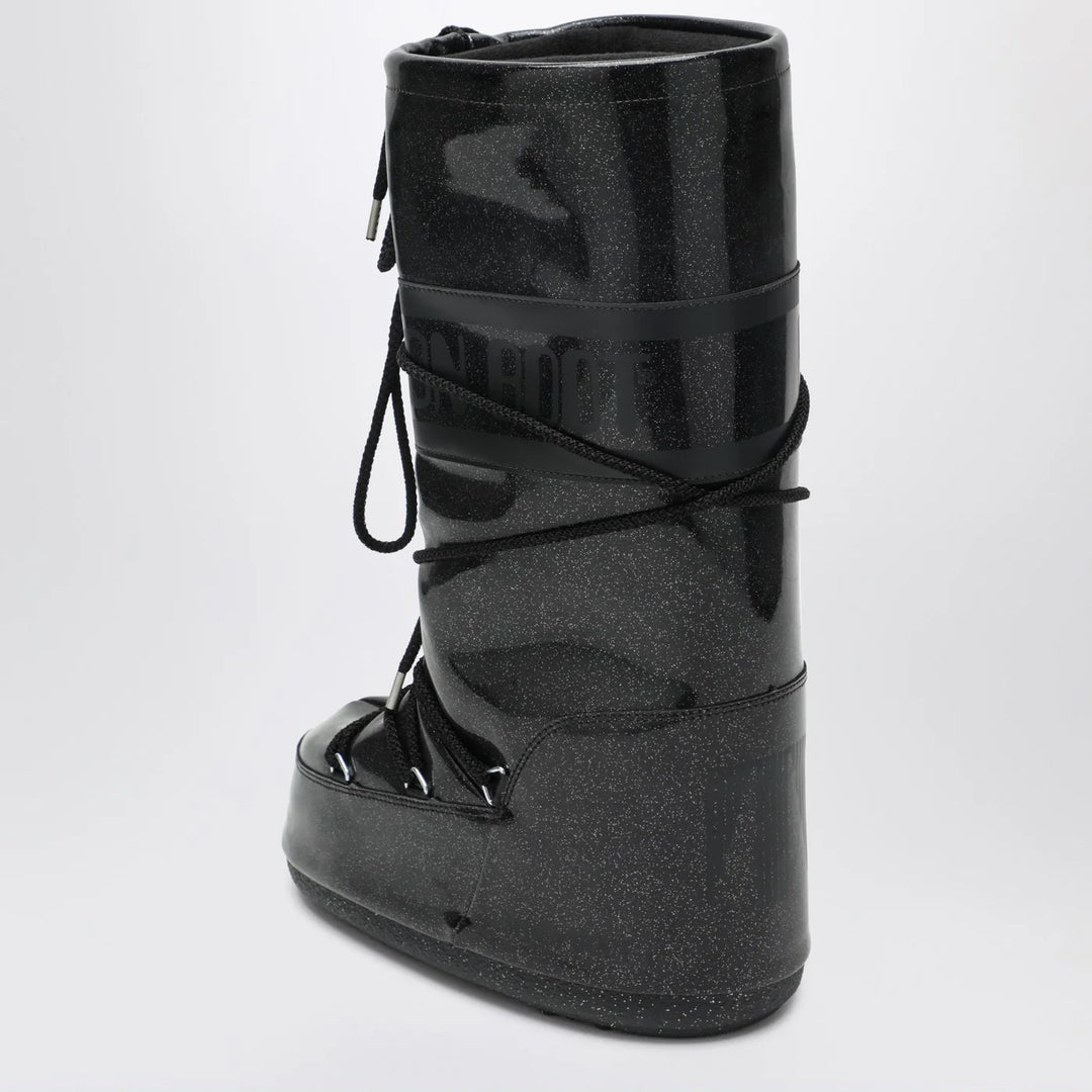Moon Boot - Black Icon Glitter boots