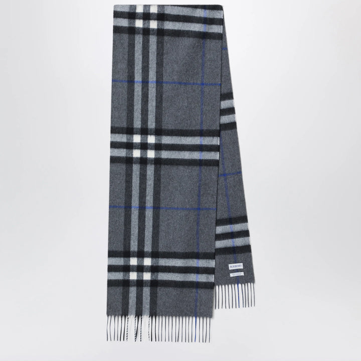 Burberry - Check cashmere scarf in Marlborough Grey
