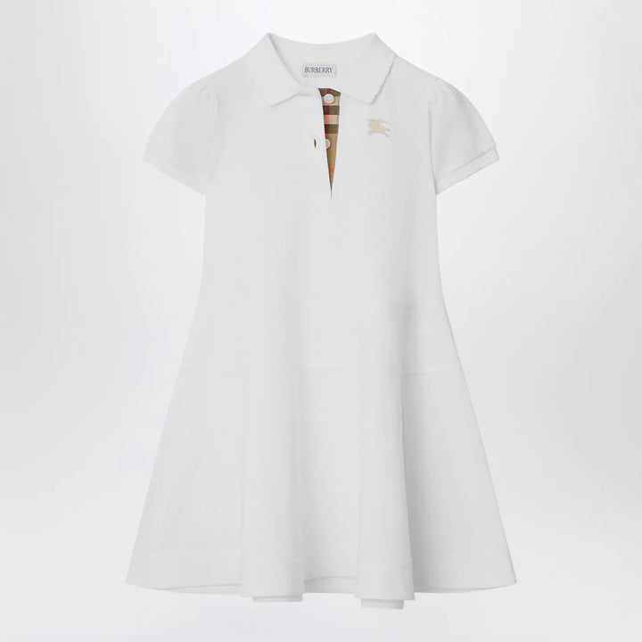 Burberry - White cotton polo-style dress