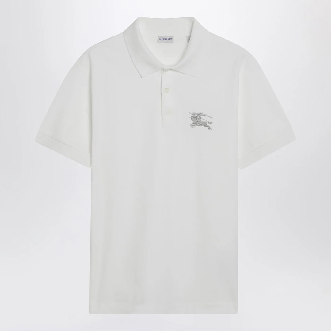Burberry - White cotton polo shirt