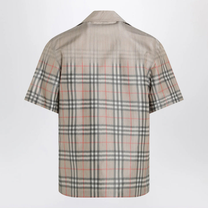 Burberry - Beige shirt with shaded Check pattern