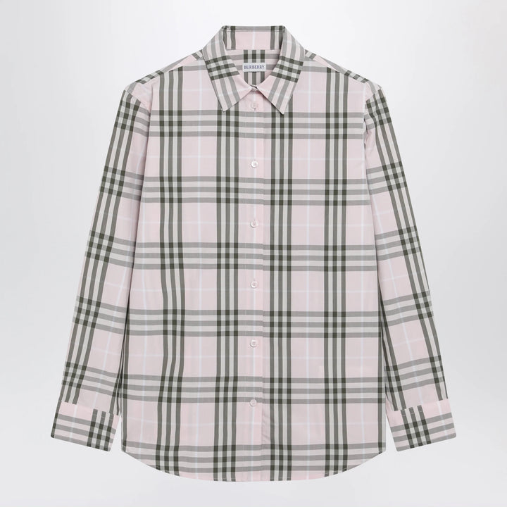 Burberry - Pink cotton Check pattern shirt