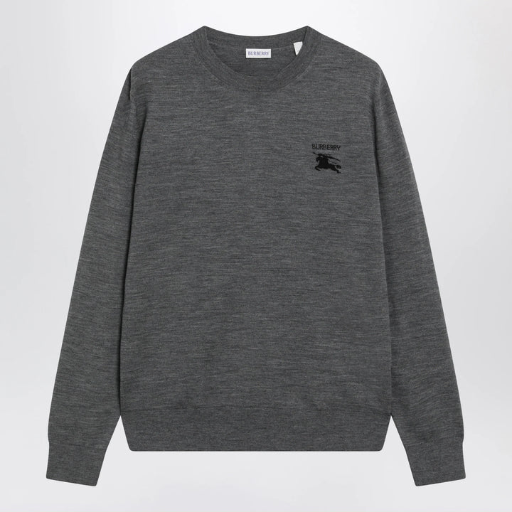Burberry - Grey Wool Crewneck Sweater