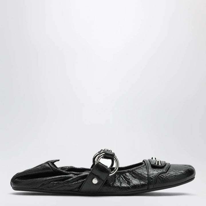 Balenciaga - City black ballet flats in Arena lambskin leather