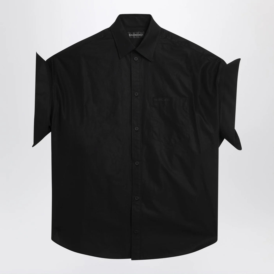 Balenciaga - Black shirt with turn-up sleeves