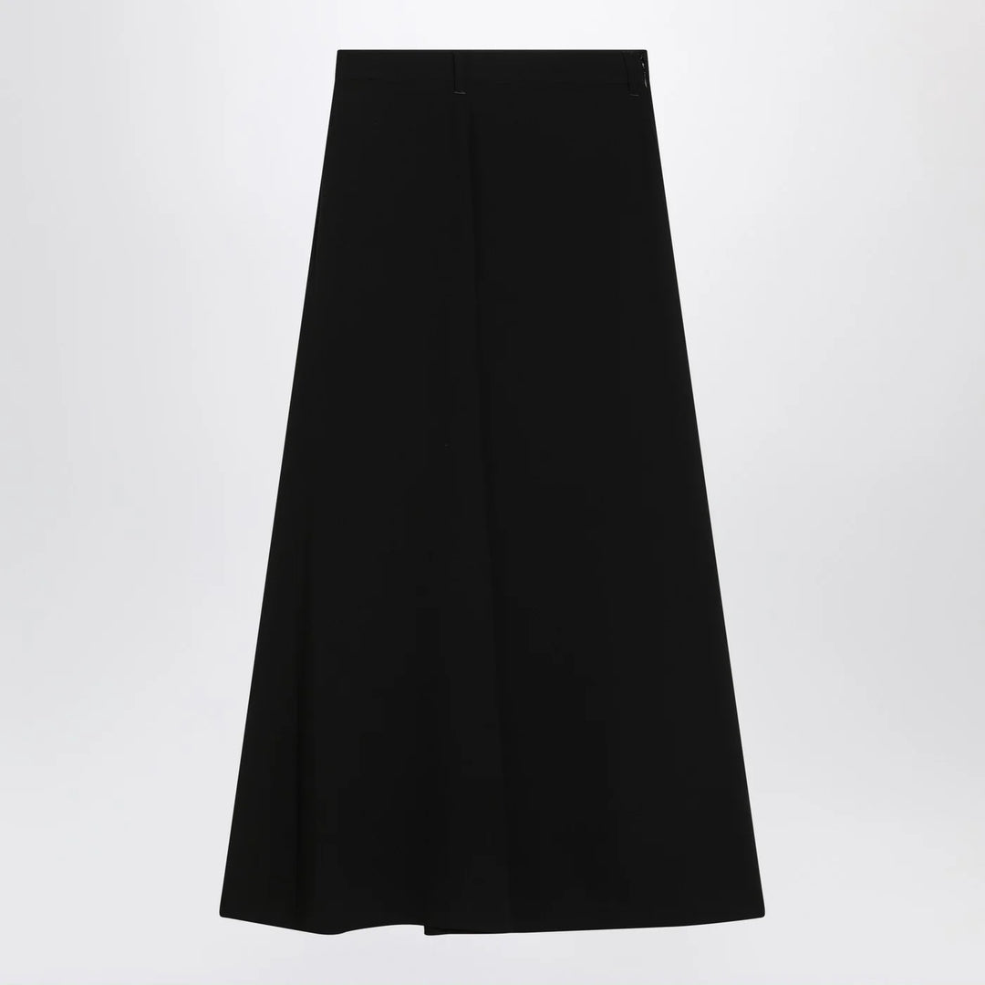 Balenciaga - Draped black skirt in crêpe