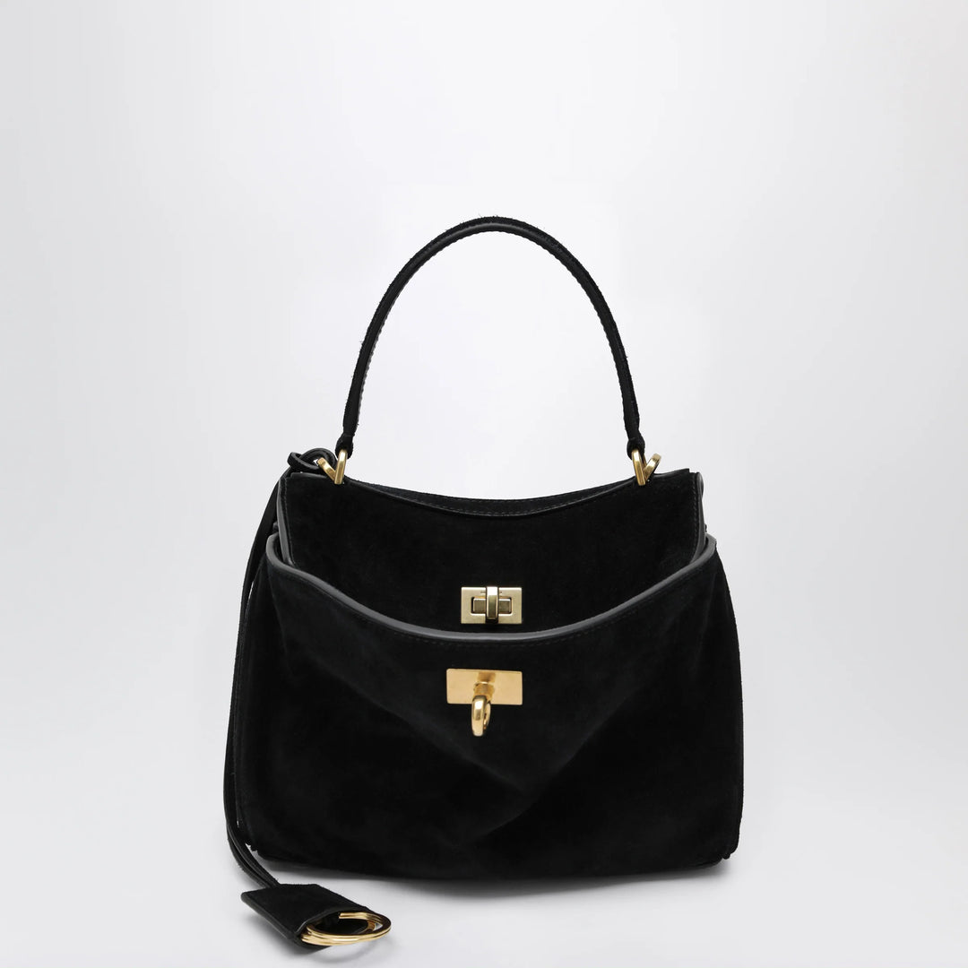 Balenciaga - Rodeo Mini handbag in calf suede, black