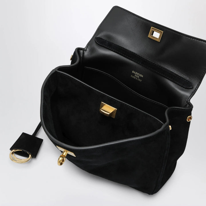 Balenciaga - Rodeo Mini handbag in calf suede, black