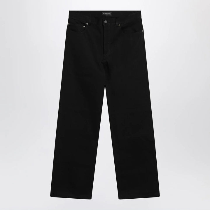Balenciaga - Black cotton denim trousers