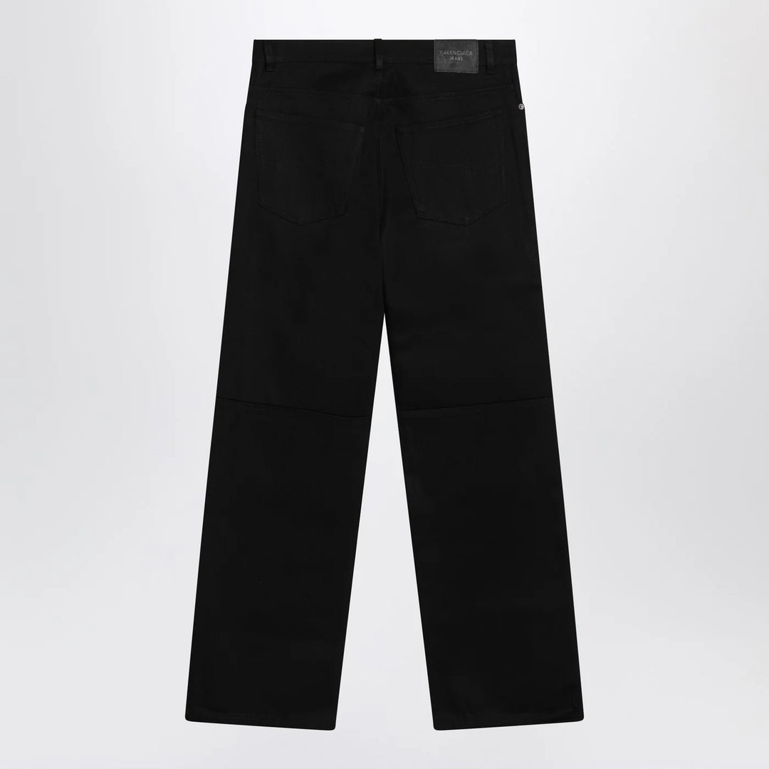 Balenciaga - Black cotton denim trousers