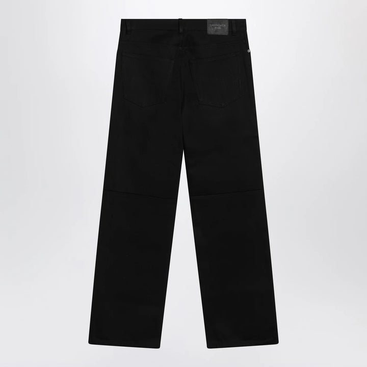 Balenciaga - Black cotton denim trousers