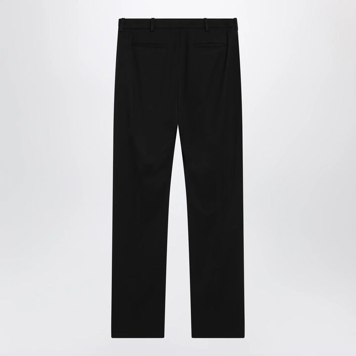 Balenciaga - Slim tailored trousers in stretch wool twill, black