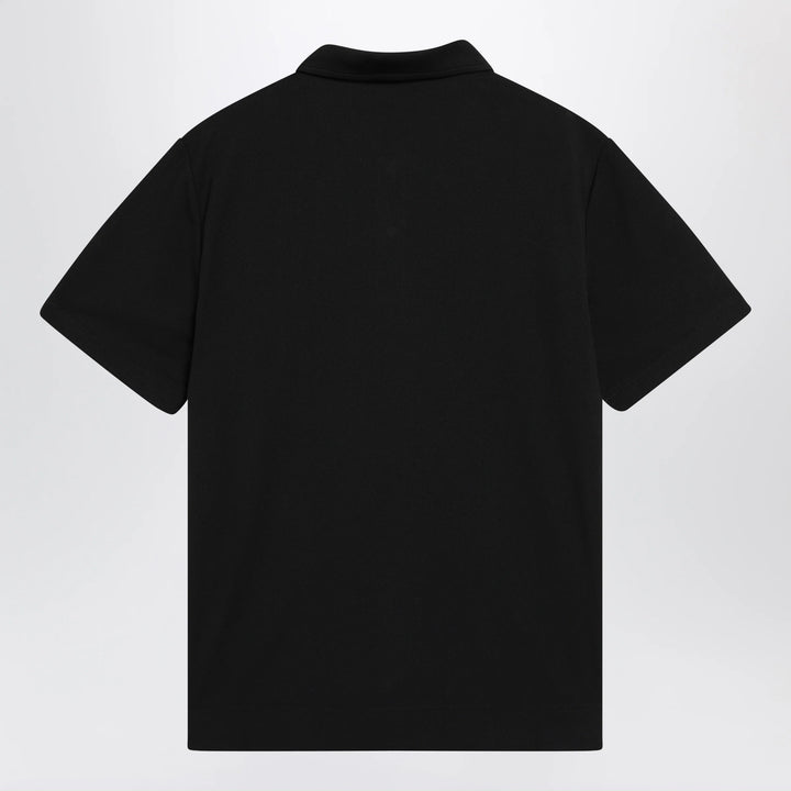 Moncler Grenoble - Black polo shirt with logo patch