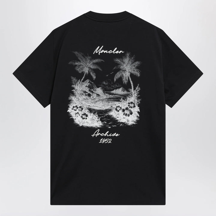 Moncler - Navy blue T-shirt with logo print