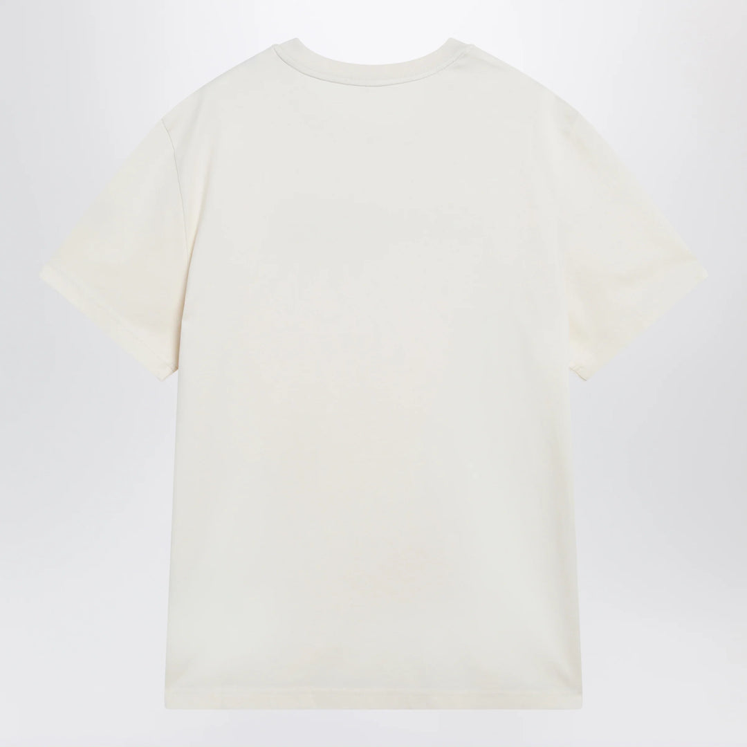 Moncler - Ivory T-shirt with logo print