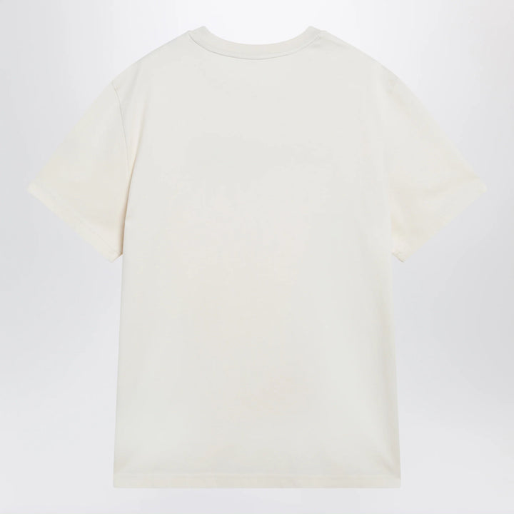 Moncler - Ivory T-shirt with logo print