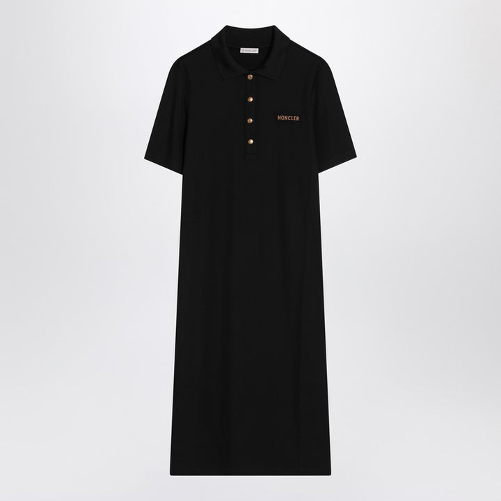 Moncler Black polo dress with logo