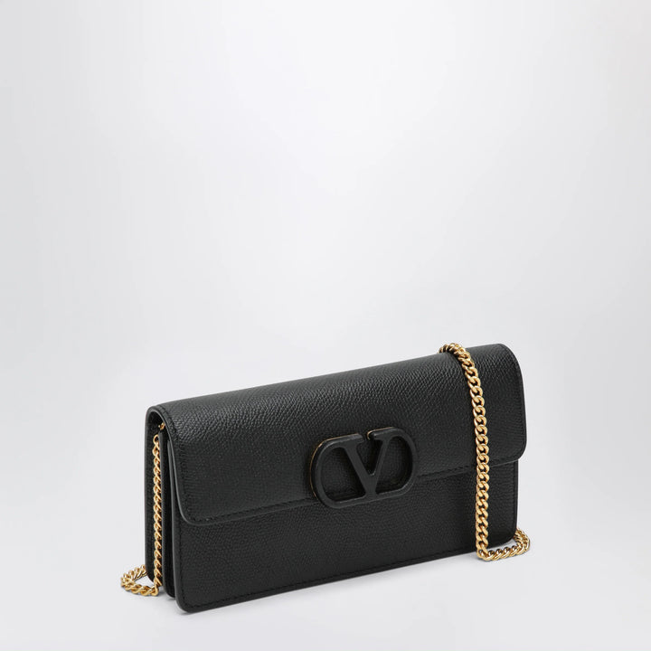 Valentino Garavani - VLogo Signature chain wallet in black leather